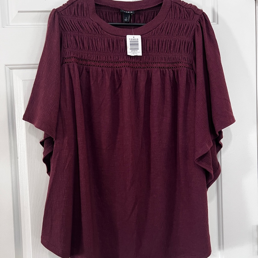 Torrid Rich Burgundy Blouse